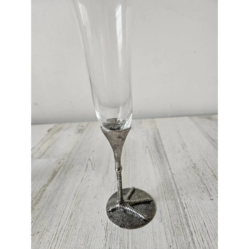 Pottery Barn Crow feet flute stemware wine champagne glass Halloween party decor